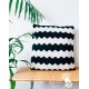 Black and White pillow with zigzag pattern