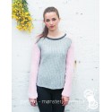 Grey Top With Pink Sleeves