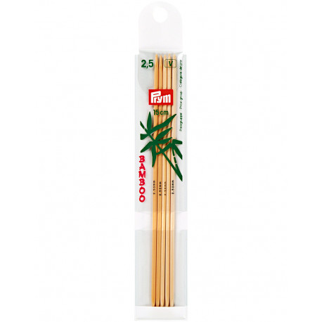 Bamboo Knitting Needles 2,5mm 15 cm