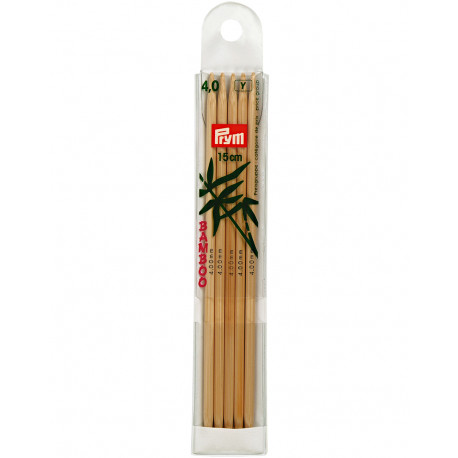 Bamboo Knitting Needles 4mm 15cm