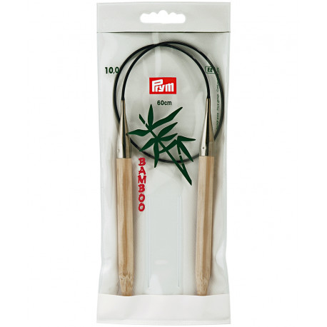 Bamboo Circular Knitting Needles 10mm 60cm
