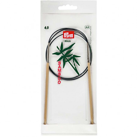 Bamboo Circular Knitting Needles 4mm 80cm