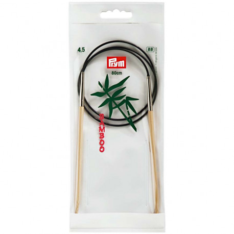 Bamboo Circular Knitting Needles 4,5mm 80cm