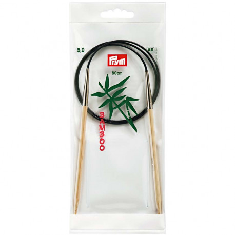 Bamboo Circular Knitting Needles 5mm 80cm