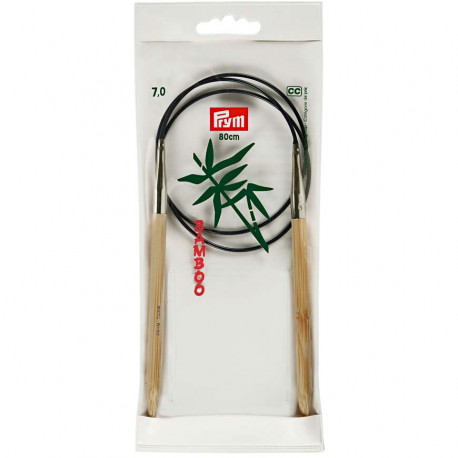 Bambus Strikkepinde 7mm 80cm