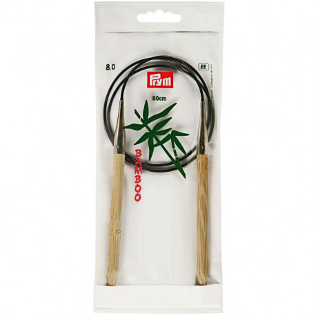 Bambus Strikkepinde 8mm 80cm