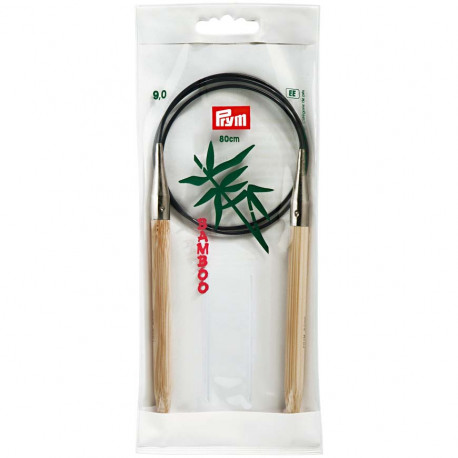 Bambus Strikkepinde 9mm 80cm