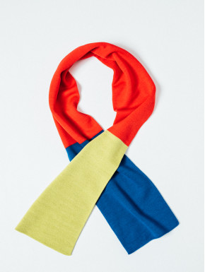 Blue, Lime, Red scarf