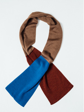 Blue, oak, rust scarf