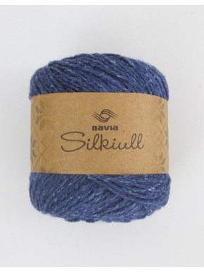 silk wool indigo blue