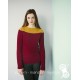 Jumper in Burgundy and Curry