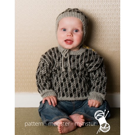 Sweater and hat with pattern