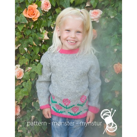 Girls Sweater With Flowers